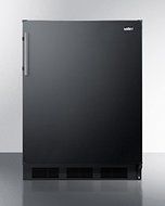 Summit FF63BADA 24&quot; ADA Compliant Freestanding Compact Refrigerator with 5.5 cu. ft. Capacity Adjustable Spill...