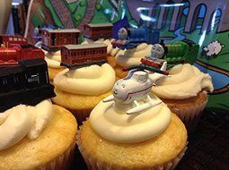 Thomas the Train &amp; Friends Deluxe Figure Set of 12 Cake Toppers Cupcake Toppers Party Decorations with Harold... N4