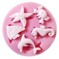 Anyana Sea Creatures Silicone Fondant Mould Sugar Paste Cake Cupcake Icing N4