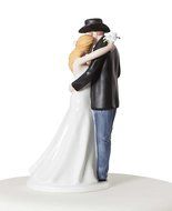 Old Fashion Lovin Western Wedding Cake Topper N2