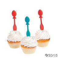Little Fisherman Cupcake Picks with Spoon - 25 pc