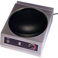 Tarrison CW-25-1 Stainless Steel Free Standing Counter Top Induction Range with Wok and 1 Zone Cooking Hob, 208V...