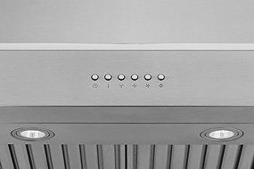 XtremeAIR Deluxe Series DL08-W48, 48", LED lights, Baffle Filters W/ Grease Drain Tunnel, Wall Mount Range Hood N5