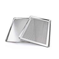 Aluminum Non-stick Baking Cookies Breads Sheet Pan Tray Plate Tool Silver Tone, 18" x 13" N7