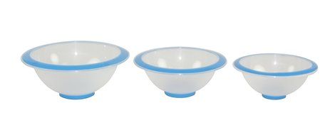 Home Basics 3-Piece Mixing Bowl Set, Plastic