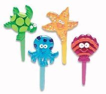 Beach Seashore Cupcake Party Cake Picks - 24 ct