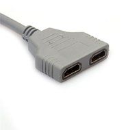 GBSELL HDMI 1 to 2 Split Double Signal Adapter Convert Cable for Video TV HDTV Gray