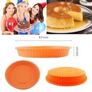 1PCS Professional ROUND Cake Pie Pan 8Inch X 0.8Inch Non-Stick Mould Silicone Heavy Duty Chocolate Candy Cookie...
