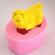 WYD DIY Lovely Puppy Cake Silicone Mold,3D Fondant Mold,Handmade Soap Mould N3