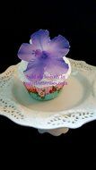 Edible Wafer Purple Hibiscus Flowers Cake Decorations Cupcake Toppers Set of 12