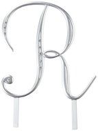 Lillian Rose Rhinestone, Monogrammed Letter R, 5.5-Inch, Silver