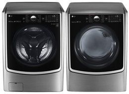 LG TurboWash Series Power Pair Special-Mega Capacity Laundry System with ELECTRIC Dryer in Graphite Steel Color