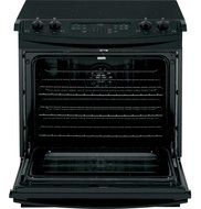 GE JS750DFBB 30" Black Electric Slide-In Smoothtop Range - Convection N4