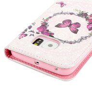 S6 Edge Case,Samsung Galaxy S6 Edge Case - Wallet Folio Flip Premuim PU Leather Case Colorful Print Design with... N44