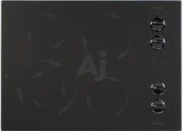 Amana : 30 inch BLACK Electric Smoothtop Cooktop with 4 Radiant Elem