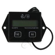 RioRand&reg; Spark Plugs Engine Digital Tach Hour Meter Tachometer Gauge Motorcycle Bike N5