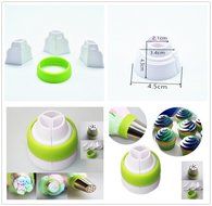 2 Pack Swirl 3 Color Coupler Decorating Tool Cake Tools Cupcake Fondant Cookie Cutters Icing Piping Cream Pastry... N7