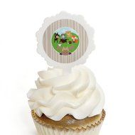 Woodland Creatures - Cupcake Picks with Stickers - Party Cupcake Toppers - 12 Count N2