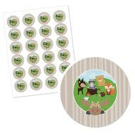 Woodland Creatures - Cupcake Picks with Stickers - Party Cupcake Toppers - 12 Count N3