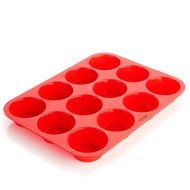 OvenArt Bakeware Silicone 12-Cup Muffin Pan, Red N5