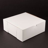 Lot of 50 Bakery or Cake Box WHITE 10x10x5-1/2