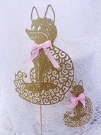 Fox Woodland Cake Topper - Cupcake Toppers N5