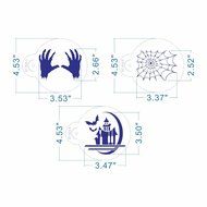 ART Kitchenware 6pcs Halloween Skull,Spider,Ghost House,Witch Cookie Stencil Set Cake Decorating Supplies Cupcake... N2
