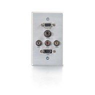 C2G/Cables To Go 41040 HDMI, VGA, 3.5mm Audio, Composite Video and RCA Stereo Audio Pass Through Single Gang Wall... N3