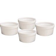 Omniware White Ceramic Ramekin Cup 2 Ounces, Set of 4