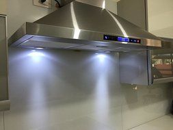 La Cuisine 36" LOH8203-13-GR European Style Wall Mount Stainless Steel Ductless Range Hood Vent W/ Touch Panel... N6