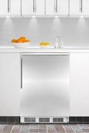 Summit FF6BI7SSHV: Commercially approved built-in undercounter all-refrigerator with stainless steel door and... N2