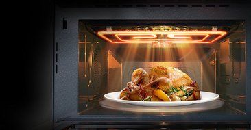 Samsung MC12J8035CT 1.2 cu. ft. Countertop Convection Microwave - Stainless Steel, Black N4