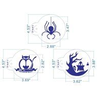ART Kitchenware 6pcs Halloween Cookie Stencil Set Cupcake Decoration Stencil Template Baking Mold ST-845 Beige... N3
