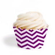 Dress My Cupcake Standard Cupcake Wrappers, Chevron, Orange, Set of 12 N20