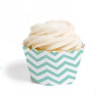 Dress My Cupcake Standard Cupcake Wrappers, Chevron, Orange, Set of 12 N21