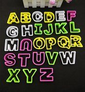 BleuMoo A-Z 26pcs Colored Capital Cutters Letters Cake Molds Alphabet Cookie Cutter Set N2