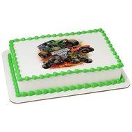 Whimsical Practicality Monster Jam Monster Trucks Edible Icing Image (1/4 Sheet)