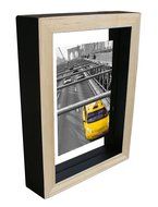 Kingwin Wood Floating Glass Photo Frame WF1107(white, 6"x8") N5
