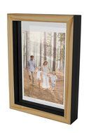 Kingwin Wood Floating Glass Photo Frame WF1107(white, 6"x8") N6
