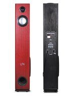 VM Audio EXAT10 Cherry/Black Floorstanding Powered Bluetooth Tower Speakers Pair N6