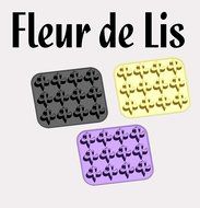 Fleur de Lis - Ice Tray / Candy Mold (2 Pack)