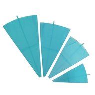 KurtzyTM 4 Set Silicone Icing Piping Bags Decorating Bag- Reusable, BPA Free, Durable N3