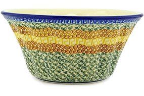 Polish Pottery Bundt Cake Pan 10-inch Grecian Sea N3