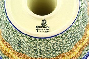 Polish Pottery Bundt Cake Pan 10-inch Grecian Sea N4