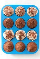Silicone Muffin &amp; Cupcake Pan - 12 Cups Pink Mold &amp; Baking Tray- Reusable, Non-Stick Bakeware - Heat Resistant... N12