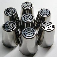 7PCS Stainless Steel Nozzles Russian Tulip Icing Piping Pastry Decorating Tips Cake Cupcake Decorator Rose Kitchen... N2