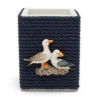 Mediterranean Style Pen Holder Pen Pot Container Multifunction Storage Box Home Office Desktop Decor Wood Crafts N7