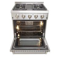 KUCHT KRD306F Pro-Style 30" Dual Fuel 4.2 cu.ft. Range in Stainless Steel with Convection Oven N3