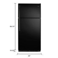 Refrigerator Frigidaire Top Freezer 18 cu ft White or Black Kitchen Appliance N6