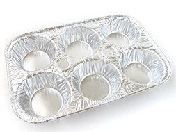 Disposable Aluminum 6 Cup Muffin Tray #1500 (10)